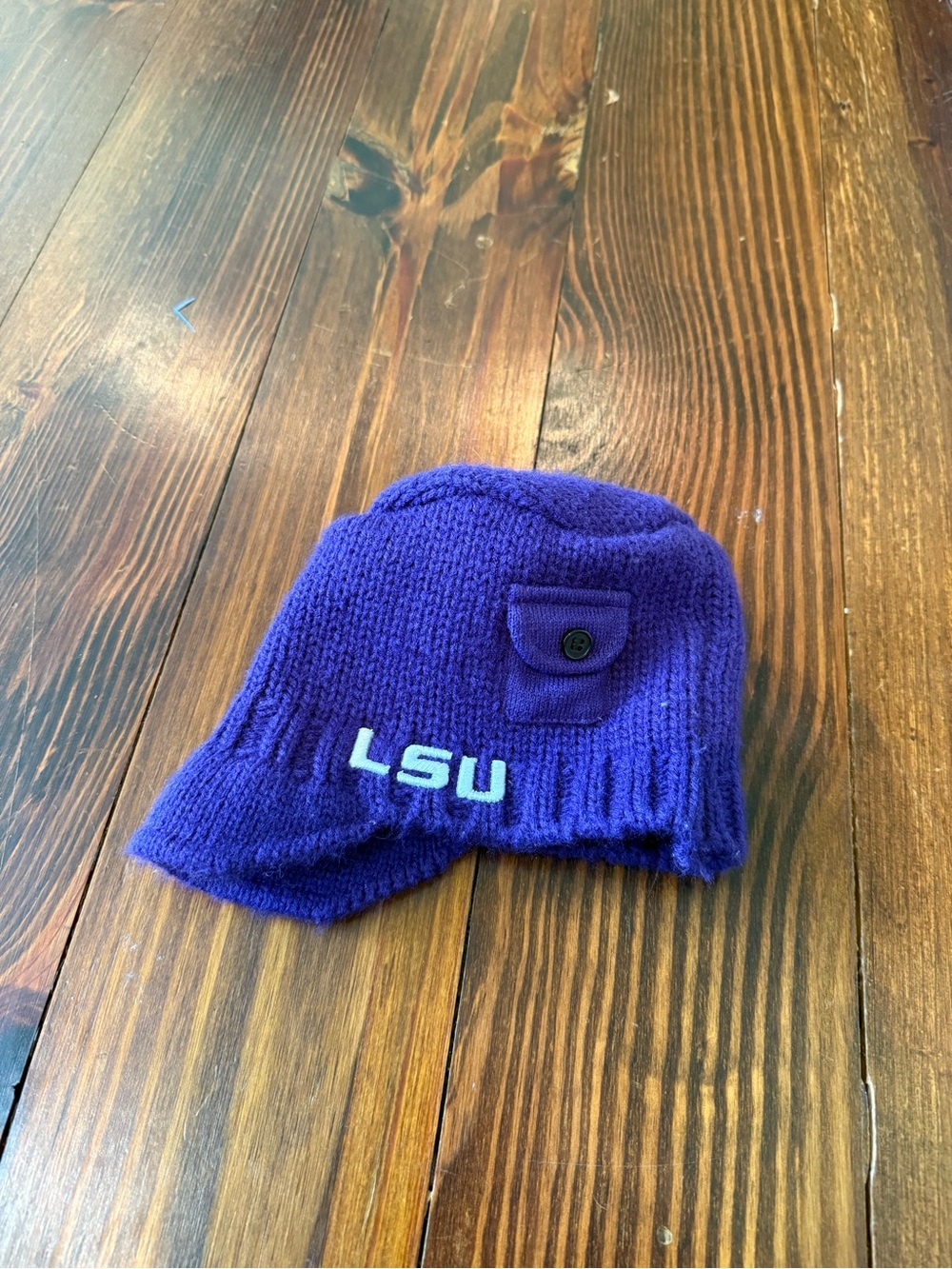 Toddler LSU Purple Knit Beanie hat